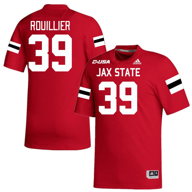 #39 Bryson Rouillier Jacksonville State Gamecocks College Football Jerseys Stitched-Red